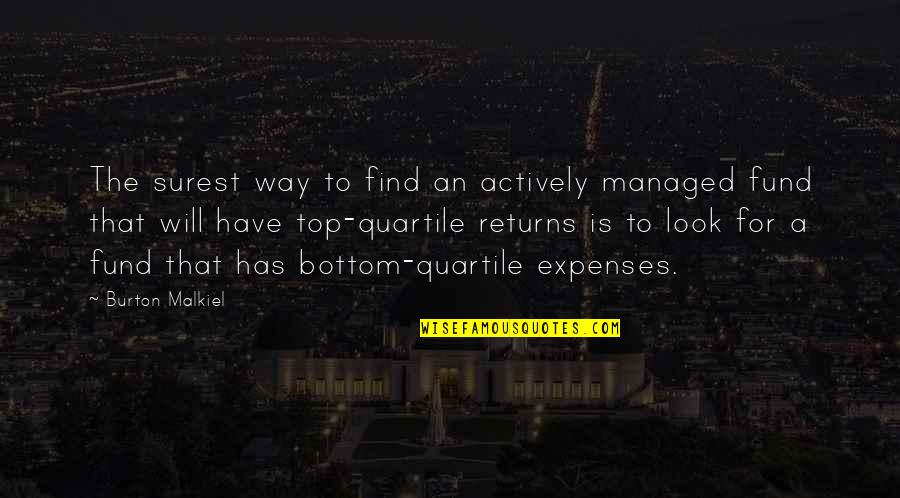 Duncantown Quotes By Burton Malkiel: The surest way to find an actively managed Duncantown Quotes By Burton Malkiel: The surest way to find an actively managed