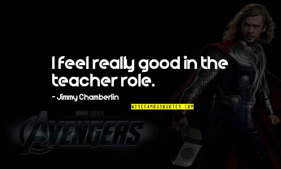 Dune Nature Quotes By Jimmy Chamberlin: I feel really good in the teacher role. Dune Nature Quotes By Jimmy Chamberlin: I feel really good in the teacher role.
