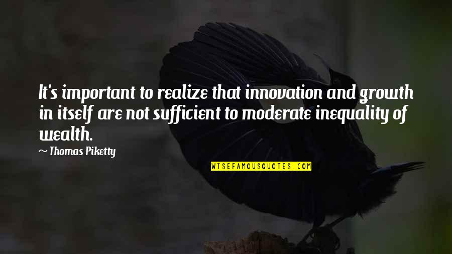 Dune Rats Quotes By Thomas Piketty: It's important to realize that innovation and growth