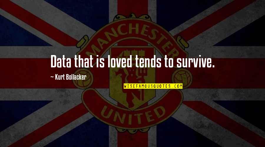 Duneland Schools Quotes By Kurt Bollacker: Data that is loved tends to survive.