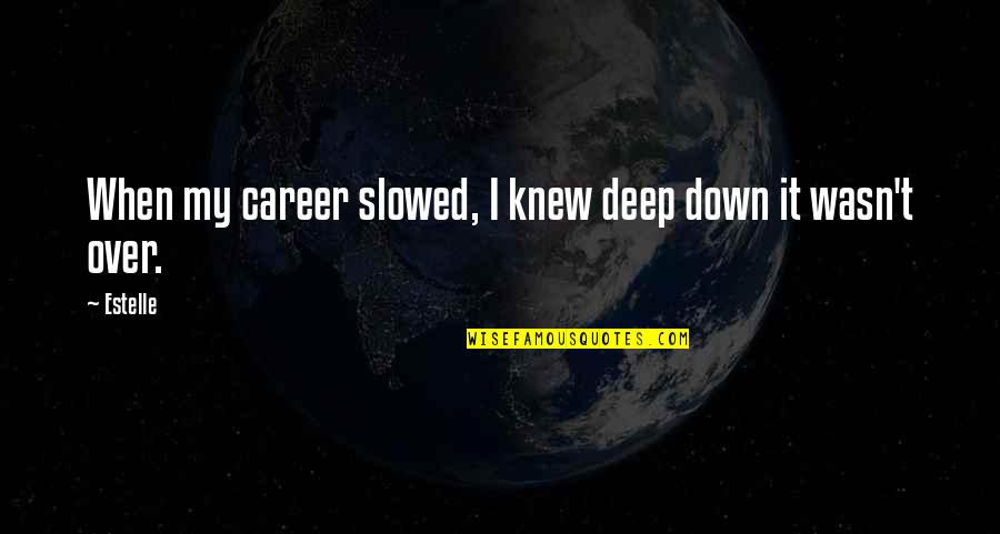 Duniaku Onepiece Quotes By Estelle: When my career slowed, I knew deep down