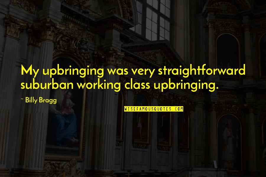 Dunkers Unblocked Quotes By Billy Bragg: My upbringing was very straightforward suburban working class