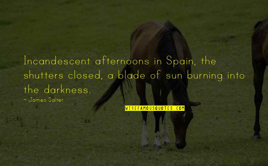 Dunkin Coffee Quotes By James Salter: Incandescent afternoons in Spain, the shutters closed, a Dunkin Coffee Quotes By James Salter: Incandescent afternoons in Spain, the shutters closed, a