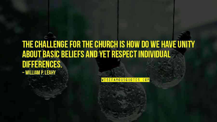 Dunraven Quotes By William P. Leahy: The challenge for the church is how do