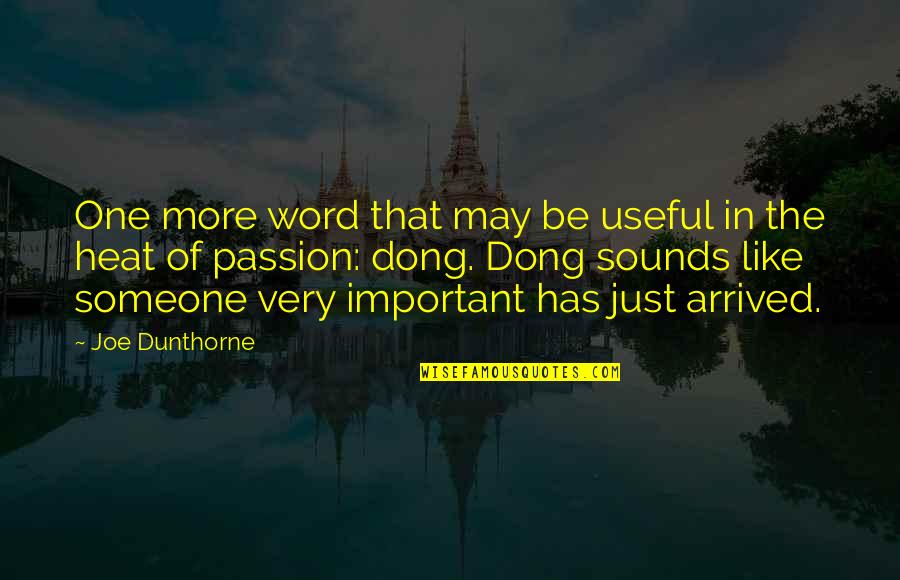 Dunthorne's Quotes By Joe Dunthorne: One more word that may be useful in