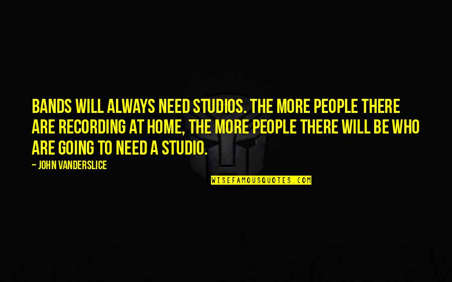 Duplicating Quotes By John Vanderslice: Bands will always need studios. The more people
