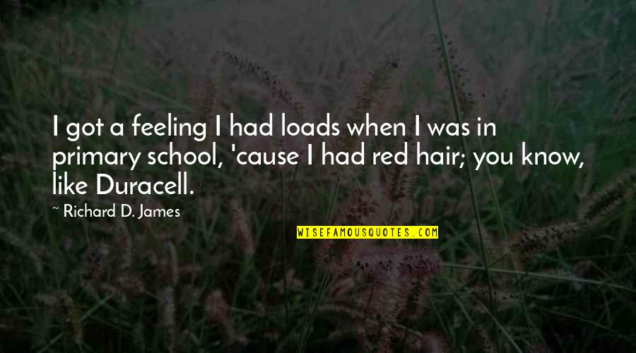 Duracell Quotes By Richard D. James: I got a feeling I had loads when