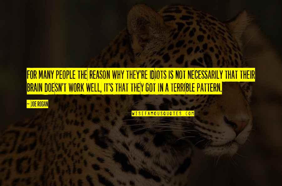 Duraferm Quotes By Joe Rogan: For many people the reason why they're idiots Duraferm Quotes By Joe Rogan: For many people the reason why they're idiots