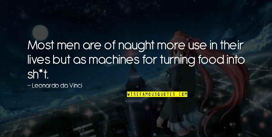 Duramax Quotes By Leonardo Da Vinci: Most men are of naught more use in Duramax Quotes By Leonardo Da Vinci: Most men are of naught more use in