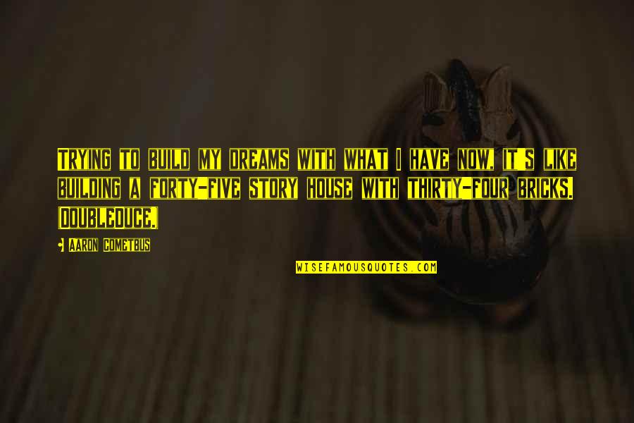 Durands Motivational Assessment Quotes By Aaron Cometbus: Trying to build my dreams with what I Durands Motivational Assessment Quotes By Aaron Cometbus: Trying to build my dreams with what I
