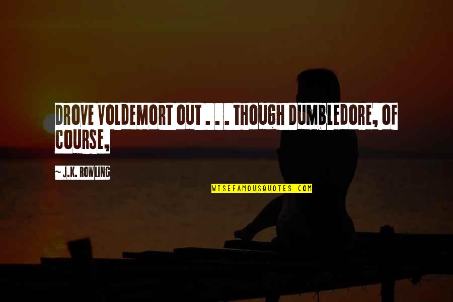 Durasein Quotes By J.K. Rowling: Drove Voldemort out . . . though Dumbledore,