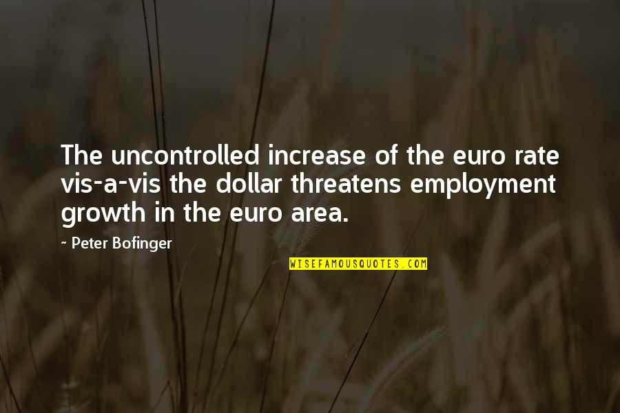 Durchsichtige Farbschicht Quotes By Peter Bofinger: The uncontrolled increase of the euro rate vis-a-vis