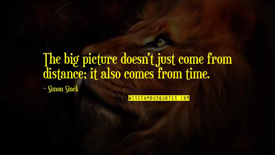 Durga Puja Wishes Quotes By Simon Sinek: The big picture doesn't just come from distance;
