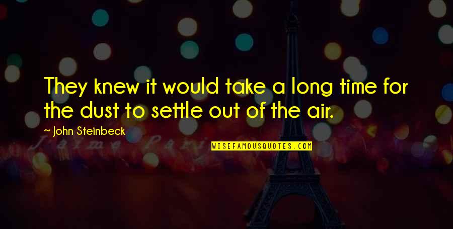 Dust To Dust Quotes By John Steinbeck: They knew it would take a long time