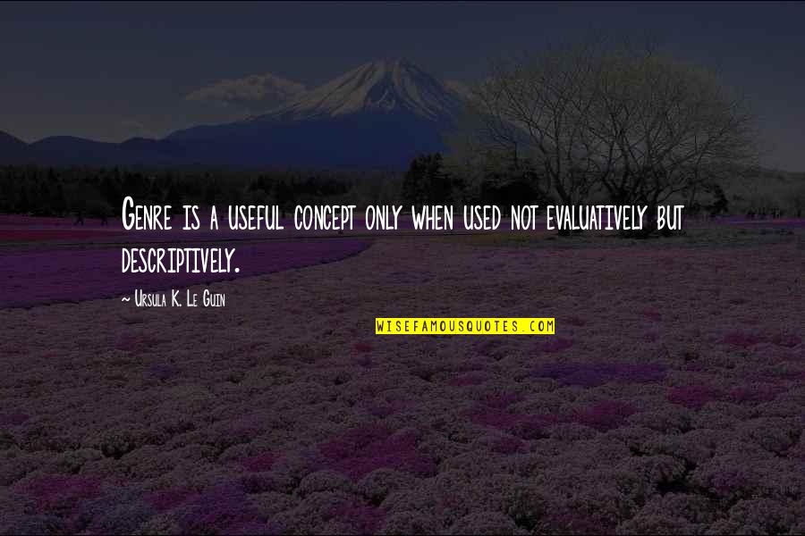 Dustless Drywall Quotes By Ursula K. Le Guin: Genre is a useful concept only when used Dustless Drywall Quotes By Ursula K. Le Guin: Genre is a useful concept only when used