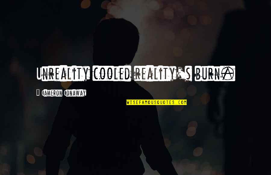 Dustless Quotes By Cameron Conaway: Unreality cooled reality's burn.