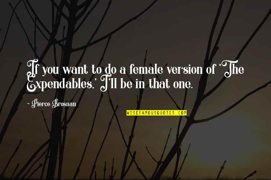 Duston Car Quotes By Pierce Brosnan: If you want to do a female version