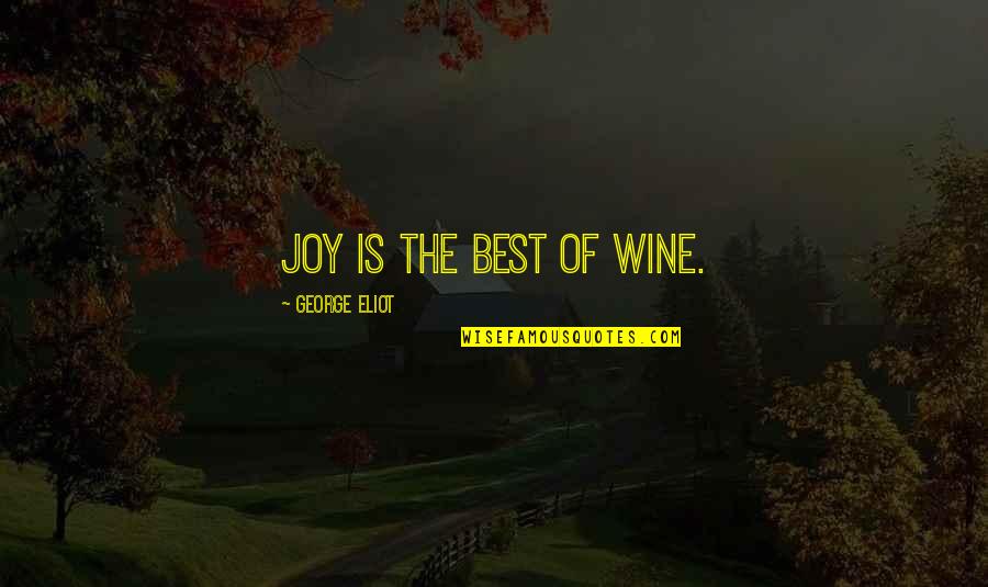 Dutch Wagenbach Quotes By George Eliot: Joy is the best of wine.
