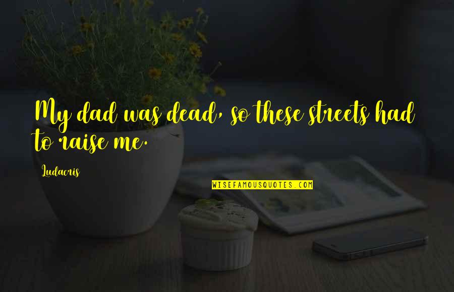 Dutech Holdings Quotes By Ludacris: My dad was dead, so these streets had