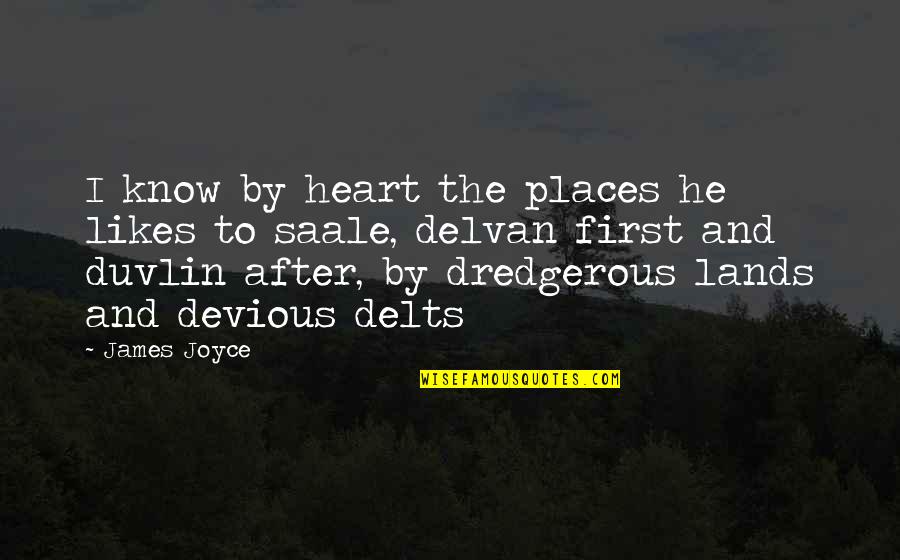 Duvlin Quotes By James Joyce: I know by heart the places he likes