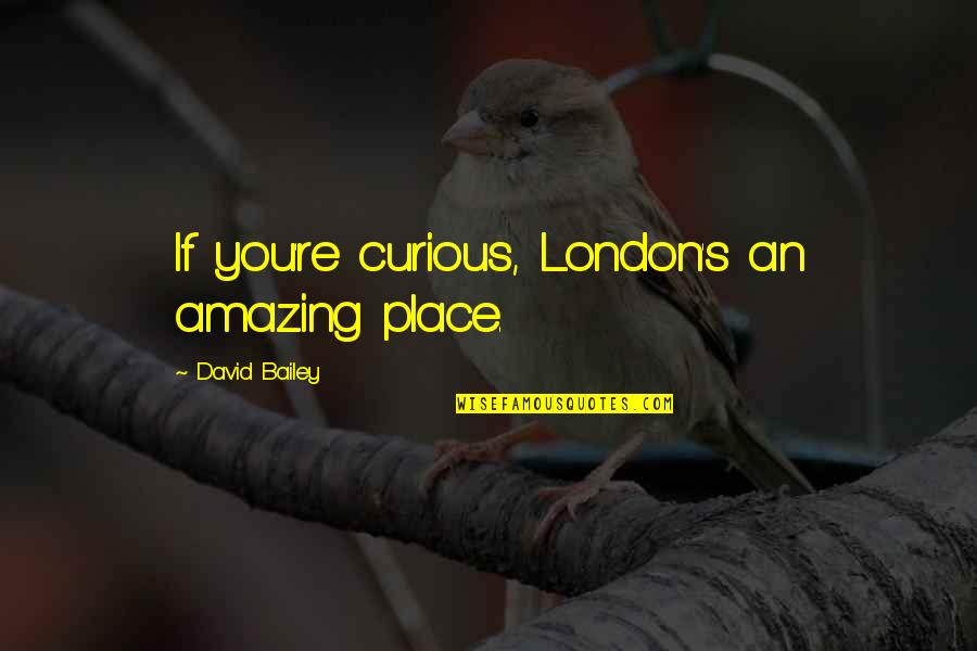 Dvejoti Quotes By David Bailey: If you're curious, London's an amazing place. Dvejoti Quotes By David Bailey: If you're curious, London's an amazing place.