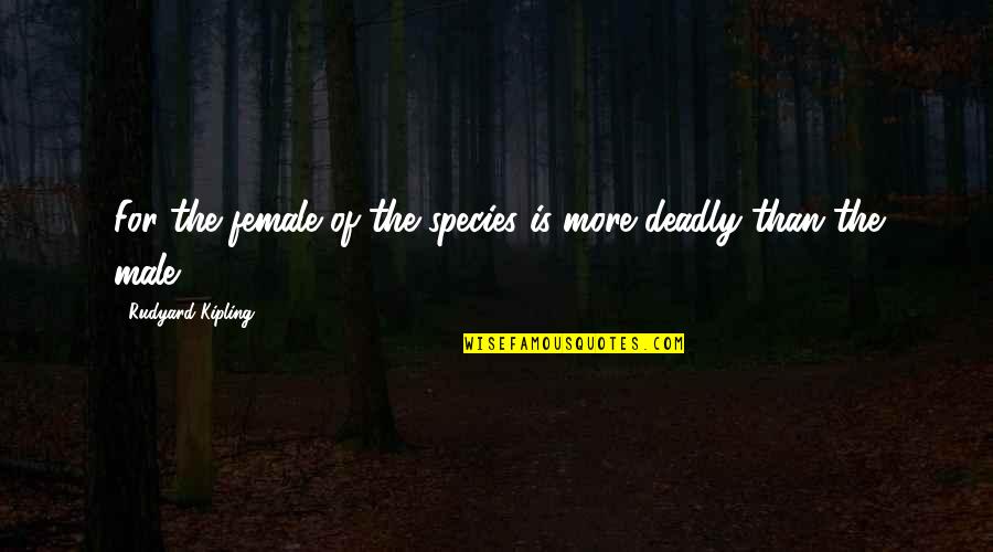 Dvije Sestre Quotes By Rudyard Kipling: For the female of the species is more Dvije Sestre Quotes By Rudyard Kipling: For the female of the species is more