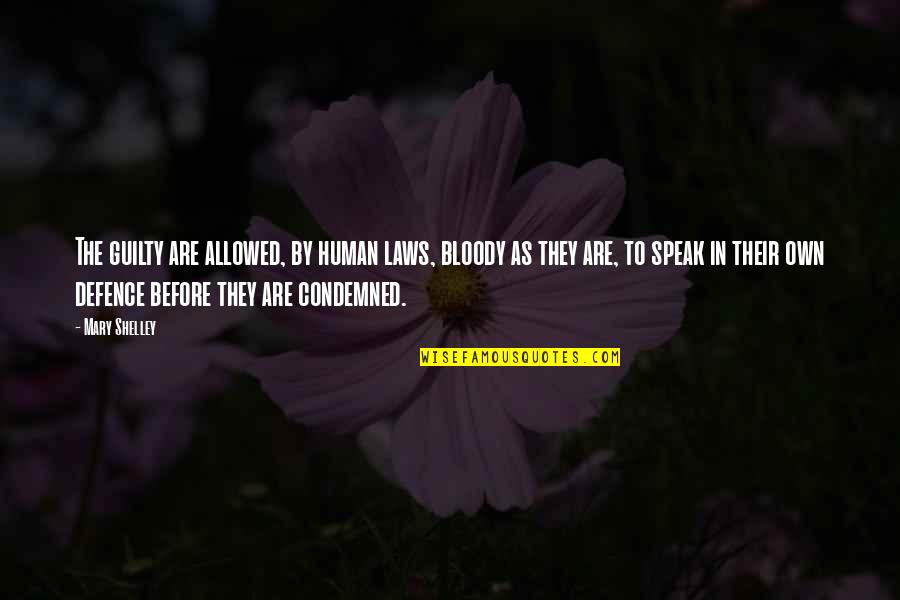 Dvorakova Sos Quotes By Mary Shelley: The guilty are allowed, by human laws, bloody Dvorakova Sos Quotes By Mary Shelley: The guilty are allowed, by human laws, bloody