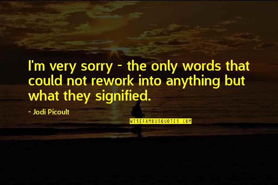 Dvorkin Feminism Quotes By Jodi Picoult: I'm very sorry - the only words that