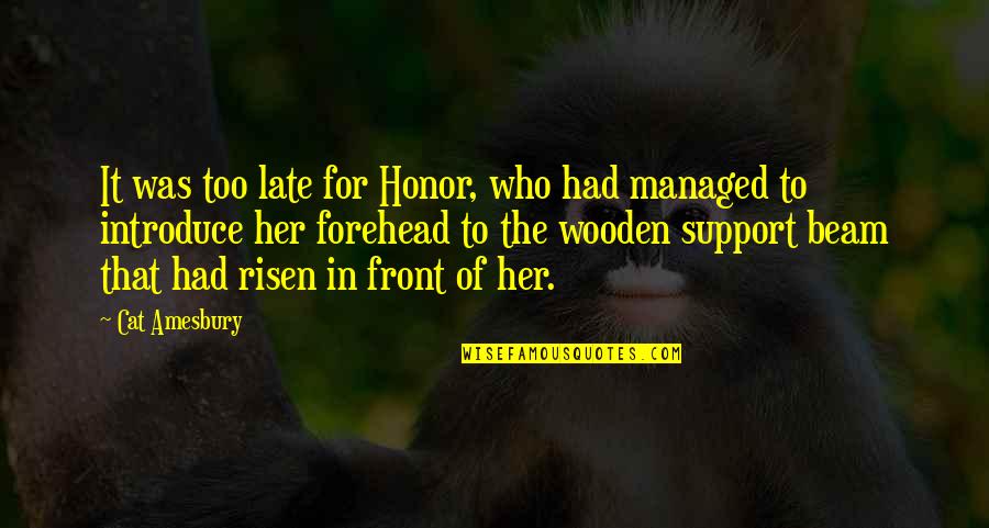 Dw Griffith Quotes By Cat Amesbury: It was too late for Honor, who had