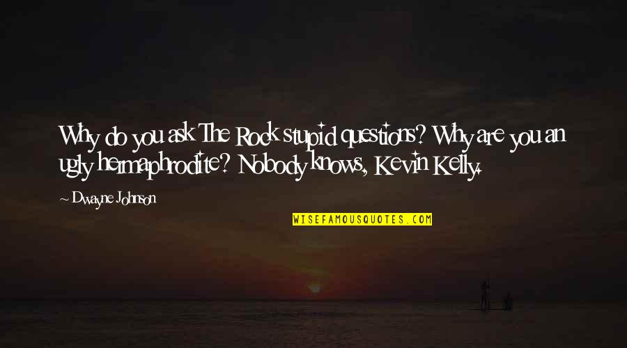 Dwayne Johnson The Rock Quotes By Dwayne Johnson: Why do you ask The Rock stupid questions?