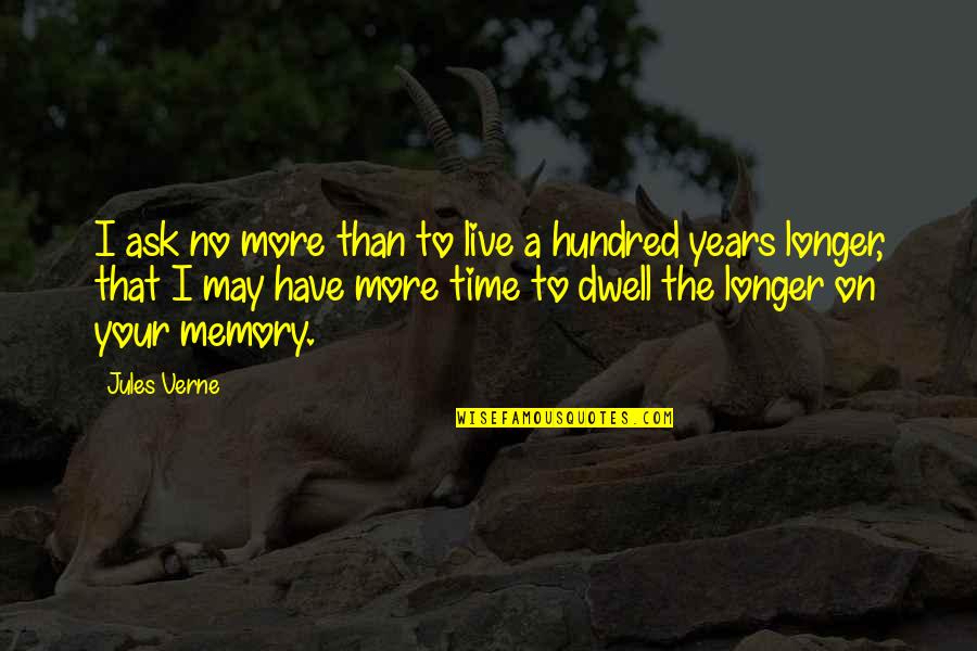 Dwell On Quotes By Jules Verne: I ask no more than to live a