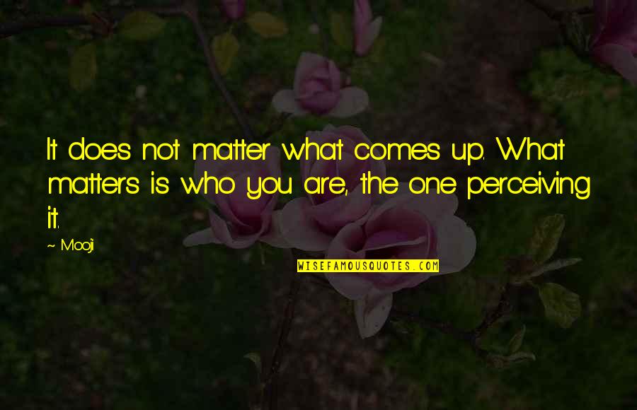 Dwelled Wac Quotes By Mooji: It does not matter what comes up. What