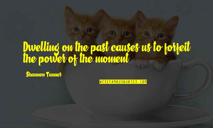Dwelling In The Past Quotes By Shannon Tanner: Dwelling on the past causes us to forfeit Dwelling In The Past Quotes By Shannon Tanner: Dwelling on the past causes us to forfeit