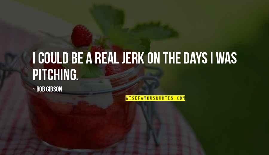 Dwight Jack Bauer Quotes By Bob Gibson: I could be a real jerk on the Dwight Jack Bauer Quotes By Bob Gibson: I could be a real jerk on the