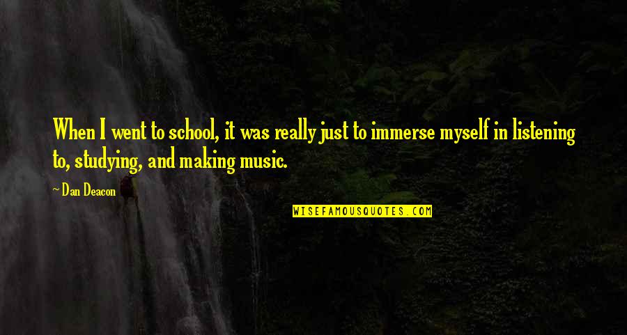 Dwight Romantic Quotes By Dan Deacon: When I went to school, it was really Dwight Romantic Quotes By Dan Deacon: When I went to school, it was really