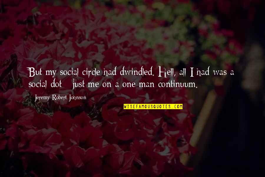 Dwindled Quotes By Jeremy Robert Johnson: But my social circle had dwindled. Hell, all