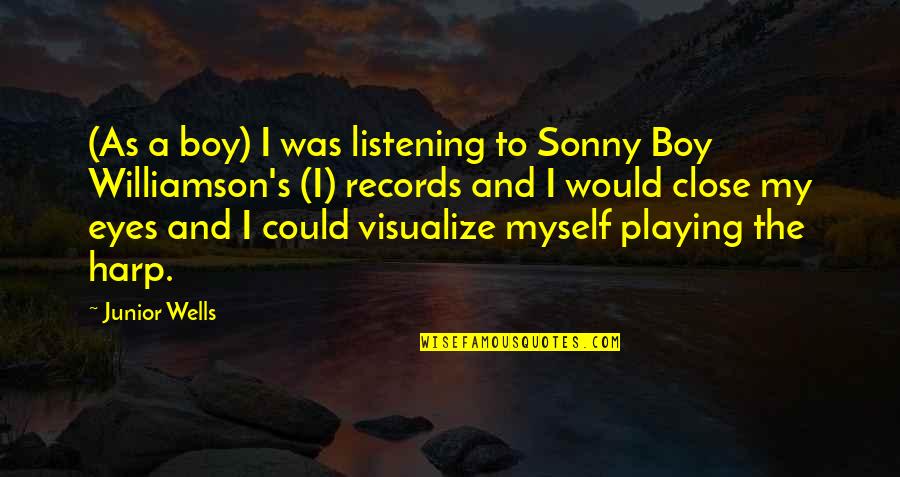 Dwindled Quotes By Junior Wells: (As a boy) I was listening to Sonny