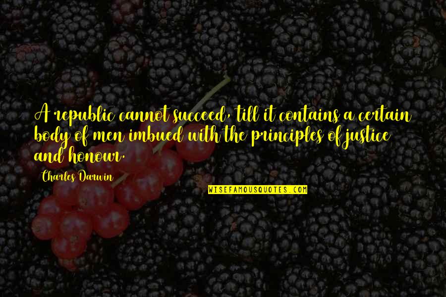 Dyckerhoff Polska Quotes By Charles Darwin: A republic cannot succeed, till it contains a