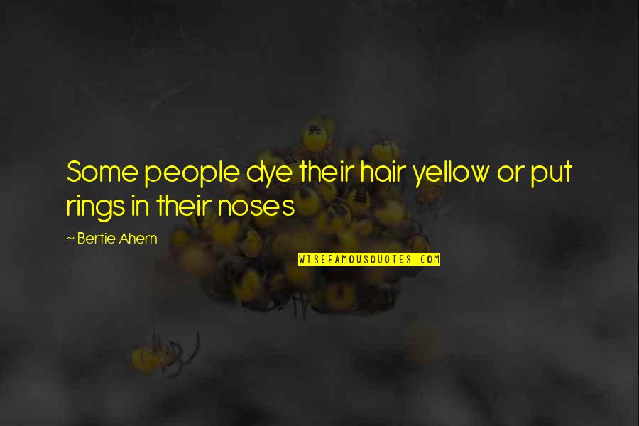 Dye Hair Quotes By Bertie Ahern: Some people dye their hair yellow or put