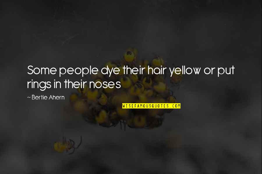 Dye Quotes By Bertie Ahern: Some people dye their hair yellow or put