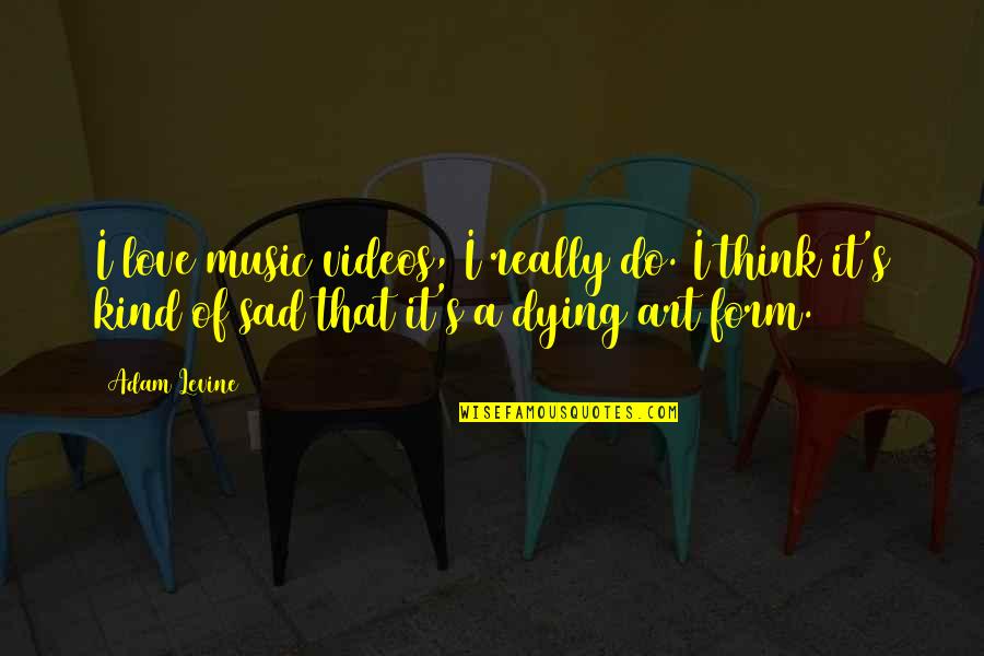Dying Love Quotes By Adam Levine: I love music videos, I really do. I