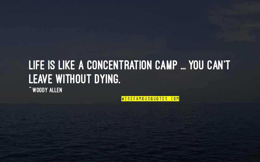 Dying Without You Quotes By Woody Allen: Life is like a concentration camp ... you