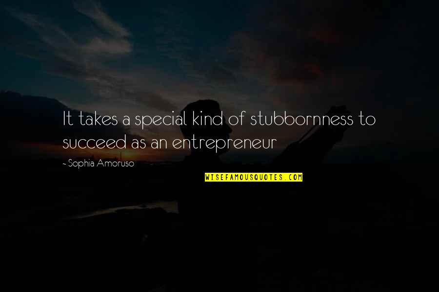 Dylan Thomas Wales Quotes By Sophia Amoruso: It takes a special kind of stubbornness to