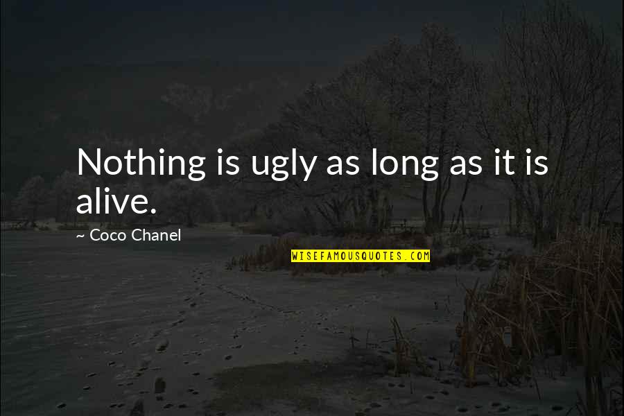 Dynamics Crm 2013 Quotes By Coco Chanel: Nothing is ugly as long as it is