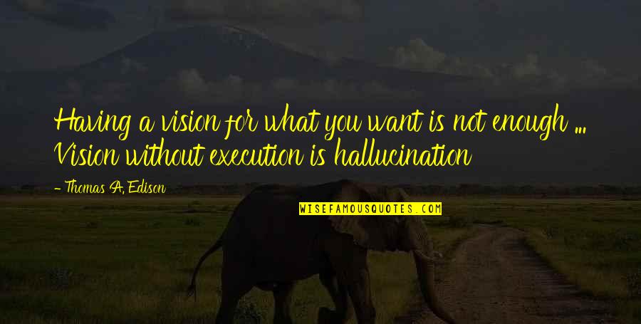 Dynamische Mensvisie Quotes By Thomas A. Edison: Having a vision for what you want is Dynamische Mensvisie Quotes By Thomas A. Edison: Having a vision for what you want is