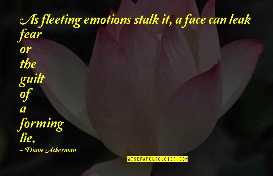 Dynevor Rhys Quotes By Diane Ackerman: As fleeting emotions stalk it, a face can