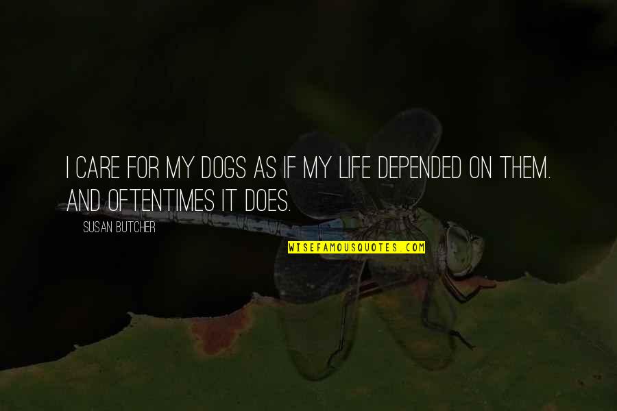 Dzielic Sie Quotes By Susan Butcher: I care for my dogs as if my