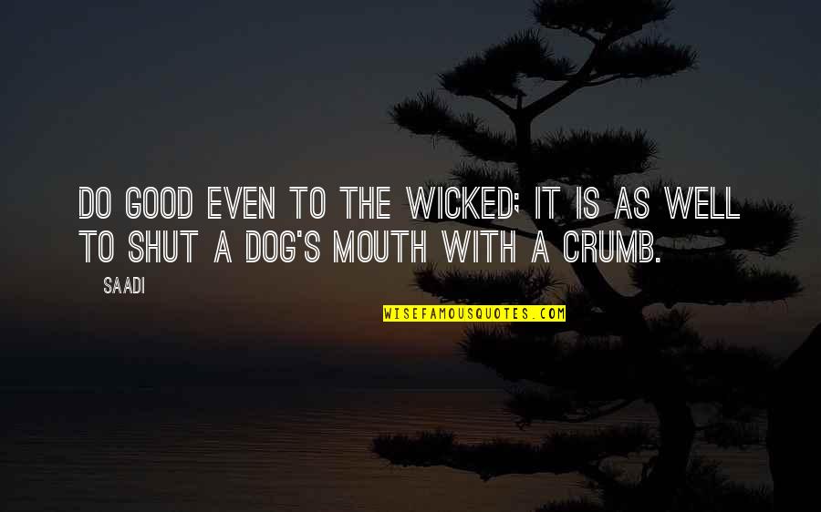Dzirnavu 23 Quotes By Saadi: Do good even to the wicked; it is