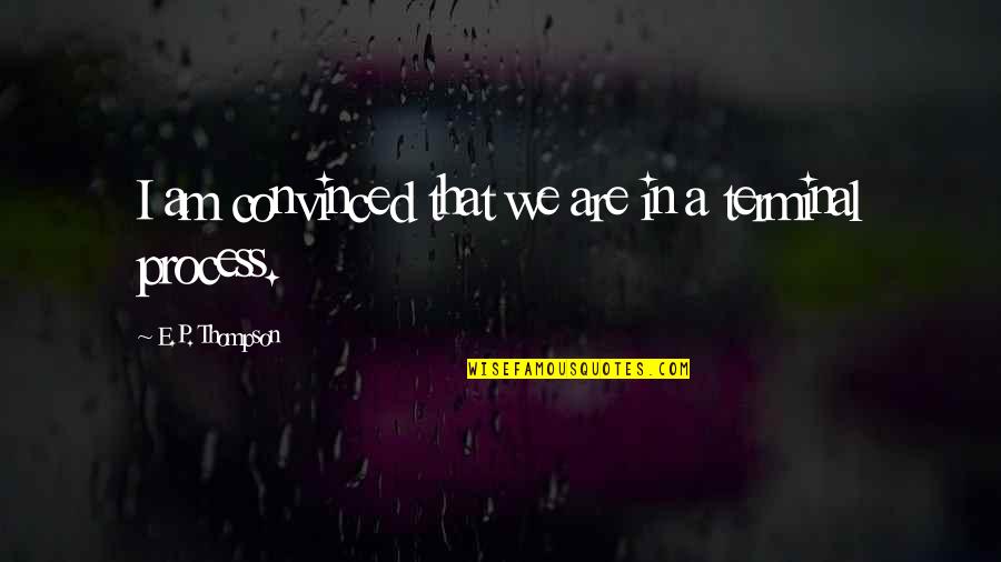 E.a.p. Quotes By E.P. Thompson: I am convinced that we are in a