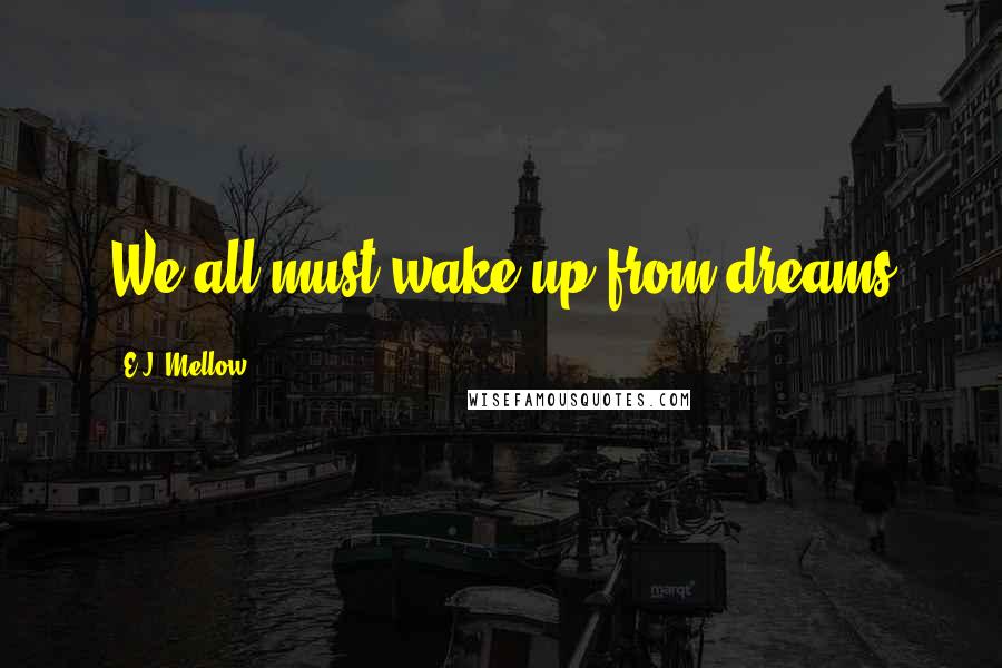 E.J. Mellow quotes: We all must wake up from dreams